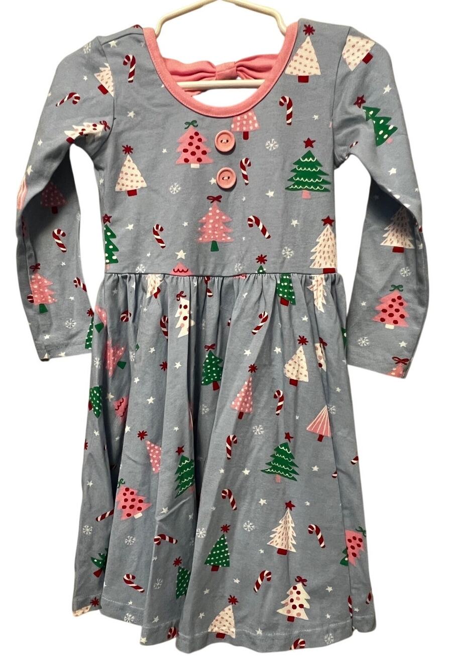 Eleanor Rose Dress Girls Size 3-4 Joy Style Christmas Trees